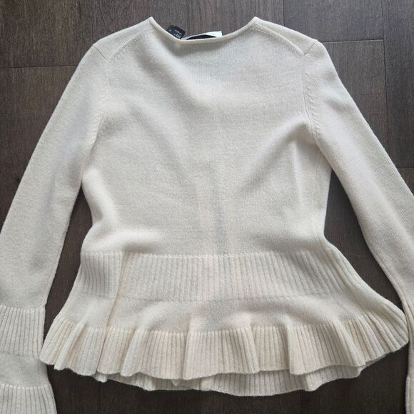 Charles Nolan Peplum Wool Cardigan Sweater size M 8 - Picture 13 of 13